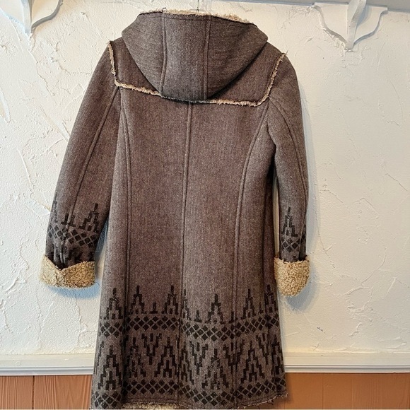 Esprit Wool Hooded Coat Size 8 - Picture 5 of 9